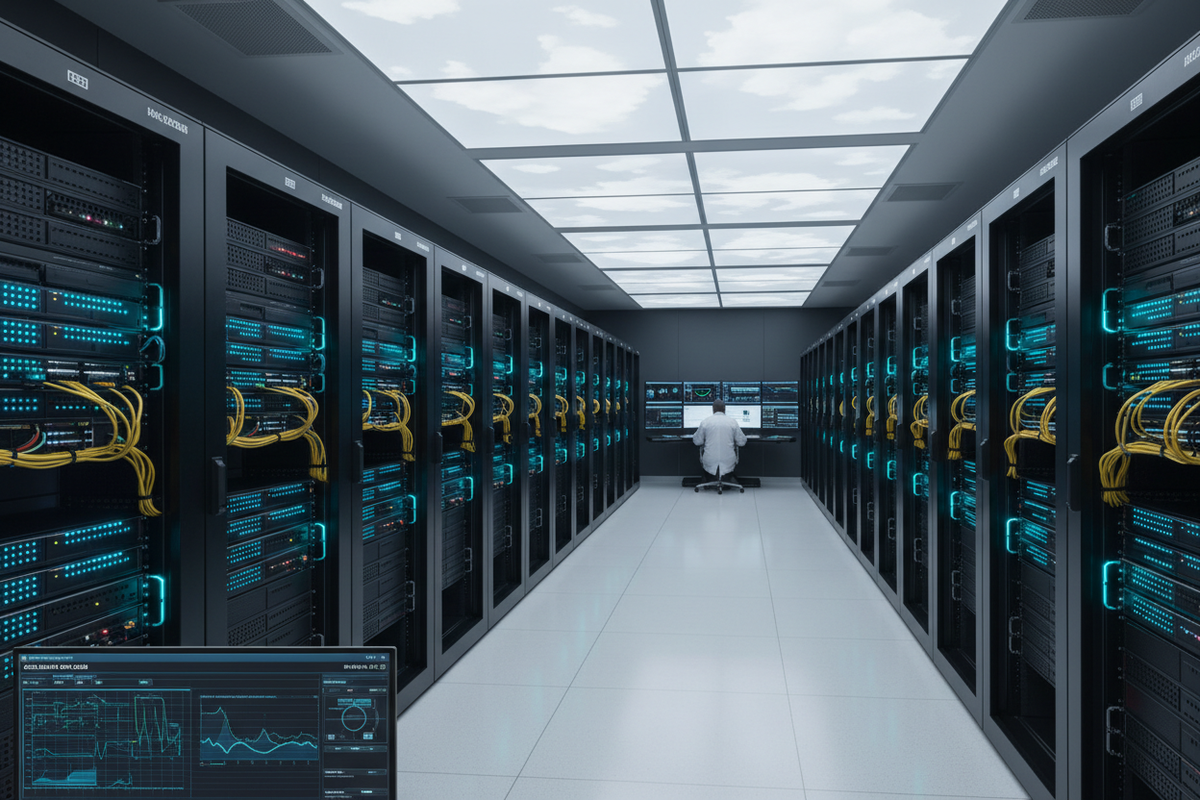 Accra private hospital data center with enterprise IT infrastructure — Techs Abroad managed services